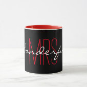 シックなMUG_ " WONDERFUL夫人" マグカップ (中央)