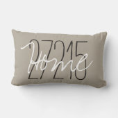 シックなPILLOW_HOME/ZIPCODE ランバークッション (裏面)
