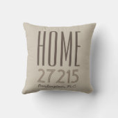 シックなPILLOW_HOME/ZIPCODE/STATE クッション (裏面)