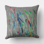 シックなPILLOW_MODERNのオリジナルの抽象芸術の絵を描くこと クッション (裏面)