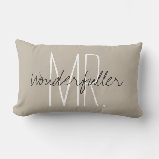 シックなPILLOW_MR… Wonderfuller " ランバークッション (正面)