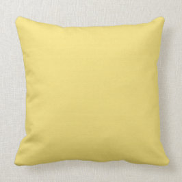 シックなPILLOW_PRETTYのバター・イエローの固体 クッション