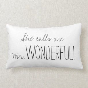 シックなPILLOW_ " WONDERFUL氏" ランバークッション