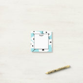 シックなPOST-IT-NOTE_MODの白く及び黒いケシ ポストイット (デスク上)