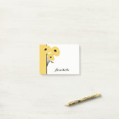 シックなPOST-IT-NOTE_MODの黄色いケシ ポストイット (デスク上)
