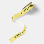 シックなRIBBON_245黄色い固体。 黒いDIYの文字 サテンリボン (裏面)