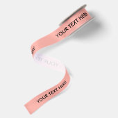 シックなRIBBON_255モモの固体。 黒いDIYの文字 サテンリボン (裏面)