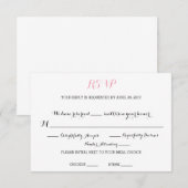 シックなRSVP 出欠カード (正面/裏面)