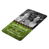 シックなSteampunk写真Save the Date Magnet, Green マグネット (左側)