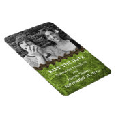 シックなSteampunk写真Save the Date Magnet, Green マグネット (右側)