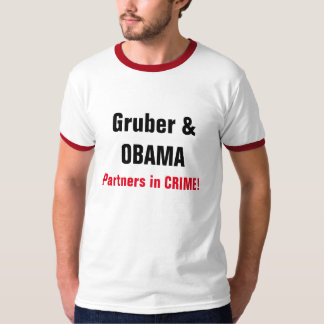 シックなT-SHIRT_ "Gruber及びオバマ" Tシャツ