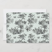 シックなTOILEのベビーシャワーの招待状-青 招待状 (裏面)