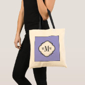 シックなTOTE_PERIWINKLE/WHITE/BLACK トートバッグ (正面(商品))