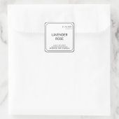 シックはっきりしたな黒モダン白の大豆キャンドルラベル スクエアシール (バッグ)