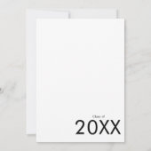 シックはっきりしたタイポグラフィ卒業パーティー 招待状 (裏面)