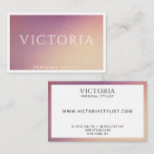 シックはっきりしたバックグラウンド上のグラデーションタイポグラフィ 名刺 (正面/裏面)