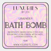 シックはっきりしたホログラフィモダンック浴爆弾スパラベル スクエアシール (正面)