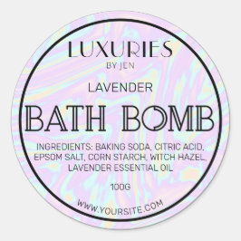 シックはっきりしたホログラフィモダンック浴爆弾スパラベル ラウンドシール