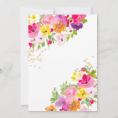 シックはっきりしたボホグリッター水彩卒業 サンキューカード (裏面)