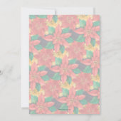 シックはっきりしたポインセティアスクリスマスパーティの招待状 (裏面)