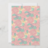 シックはっきりしたポインセティアスクリスマスパーティー 招待状 (裏面)