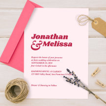 シックはっきりしたレトロビバマゼンタピンクウィズ結婚ズ