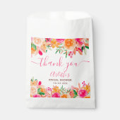 シックはっきりした秋フローラ水カラーブライダルシャワー フェイバーバッグ (正面)