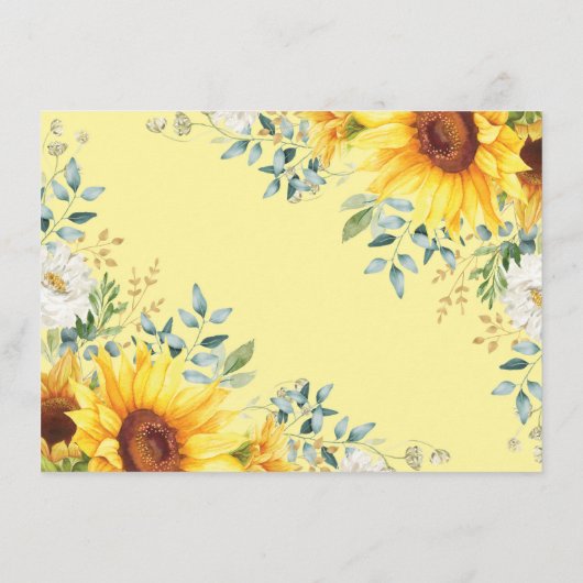 シックひまわりジャングルエレファントベビーおむつラッフル エンクロージャーカード (裏面)