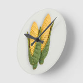 シックよくはしゃぐおばあちゃんのガーデンクロシェモダンートコーン ラウンド壁時計 (傾斜)