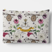 シックアイボリークイーンビー&金ゴールドクラウンマ最高のマーエバー アクセサリーポーチ (正面)