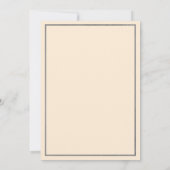 シックアイボリーグレー金ゴールドグリッターフローラスウィート16インビット 招待状 (裏面)