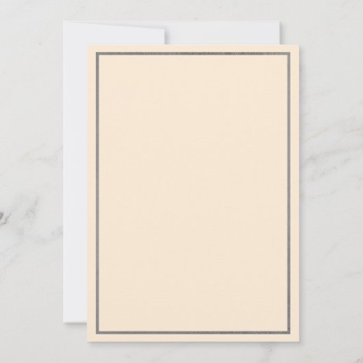 シックアイボリーグレー金ゴールドグリッターフローラスウィート16インビット 招待状 (裏面)