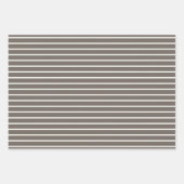 シックアイボリーシルバー金ゴールドバウブルオーナメントパターン ラッピングペーパーシート (正面3)