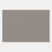 シックアイボリーシルバー金ゴールドバウブルオーナメントパターン ラッピングペーパーシート (正面2)