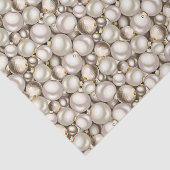 シックアイボリーシルバー金ゴールドバウブルオーナメントパターン 薄葉紙 (詳細)