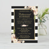 シックアイボリーホワイトフラワーズリハ結婚ーサルディナー 招待状 (スタンド正面)