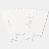 シックアイボリーホワイトフローラバラカップルPopcorn フェイバーボックス (見開き)