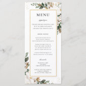 シックアイボリーマグノリアフローラ結婚グリーナリーのメニュー プログラム (正面)