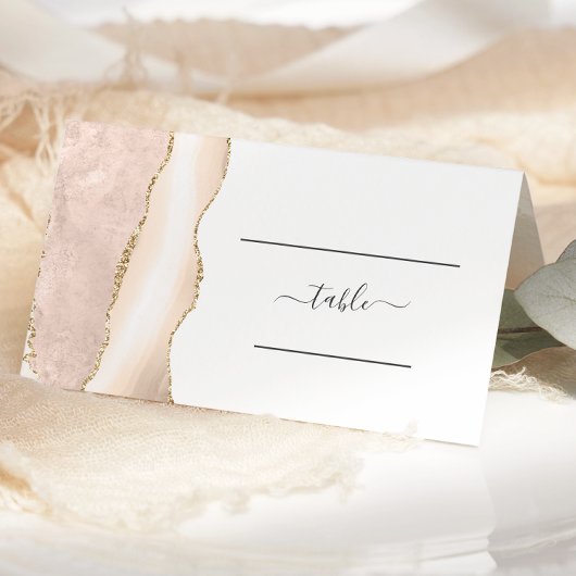 シックアイボリー金ゴールドアゲ結婚ートのテーブル プレイスカード