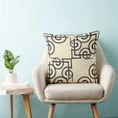 シックアイボリー金ゴールド名黒装飾用クッション クッション (椅子)