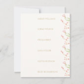 シックアイボリー | フローラ結婚の護衛所名 ノートカード (正面)