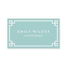 シックアクアアンドホワイトギリシャ鍵