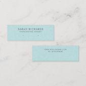 シックアクアターコイズブルージュエリーイヤリングディスプレイ スキニー名刺 (正面/裏面)