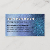 シックアクアベビーブルートリプルグリッタータイポグラフィ ロイヤリティカード (裏面)