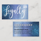 シックアクアベビーブルートリプルグリッタータイポグラフィ ロイヤリティカード (正面/裏面)