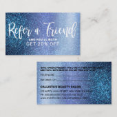 シックアクアベビーブルートリプルグリッタータイポグラフィ 紹介カード (正面/裏面)