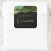 シックアゲートゲードグリーン金ゴールドクインセアニラ スクエアシール (バッグ)