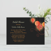 シックアジアスタイルランタンブライダルシャワー 招待状 (スタンド正面)