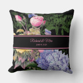 シックアジサイとバラキープサケ装飾用クッション クッション (正面)