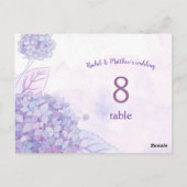 シックアジサイ結婚ズのテーブル番号カード ポストカード (裏面)